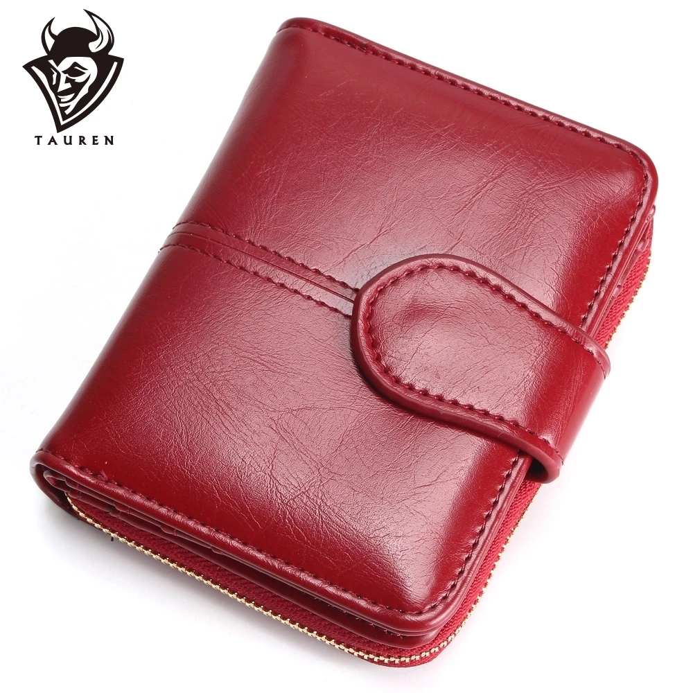 

Tauren Women Fashion Red Purse Female Wallet Leather Pu Multifunction Purse Small Money Bag Coin Pocket Wallet Top Quality !