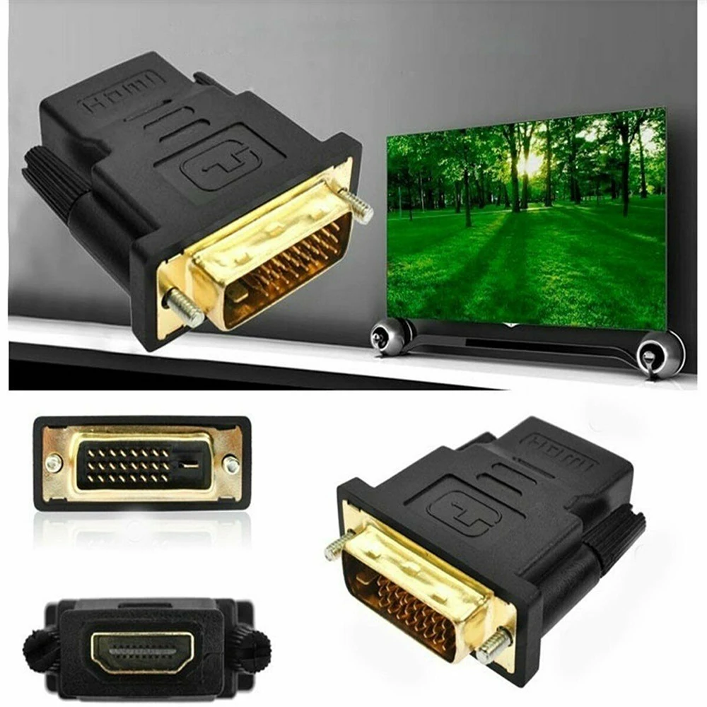 1080P штекер мужской и женский кабель HDMI-DVI конвертер 24k позолоченный DVI 24+ 1 к HDMI адаптер Кабели для HDTV проектор монитор