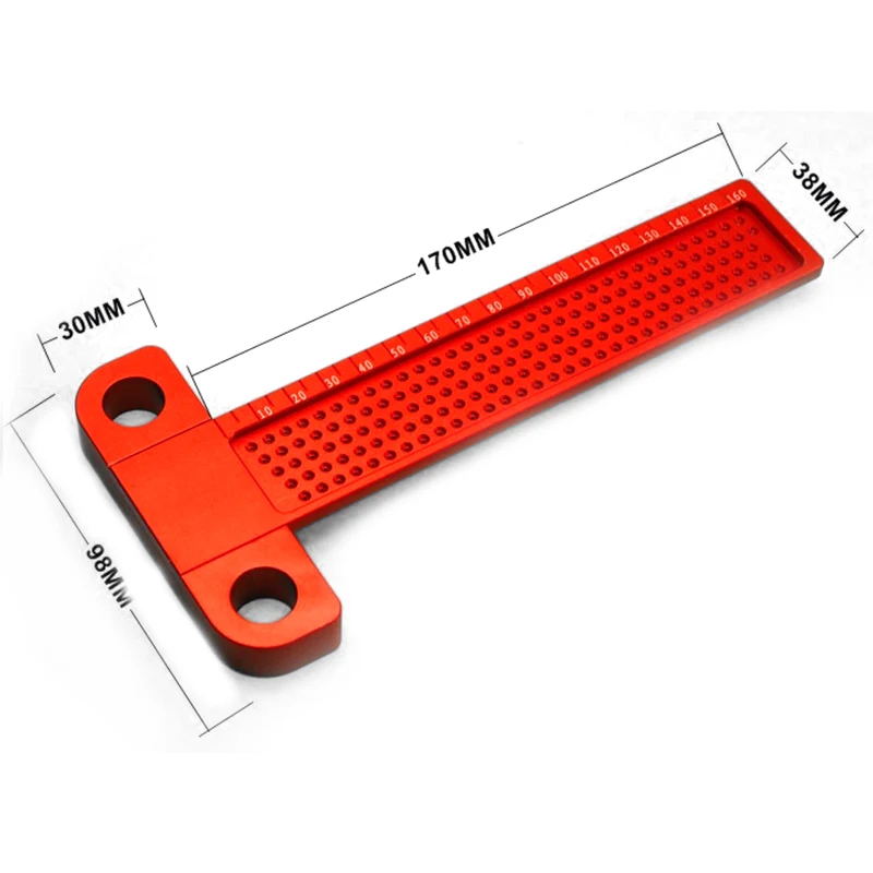 

T Square Ruler 5-161MM Aluminum Alloy Scribe Woodworking Meter Mesurement Tool