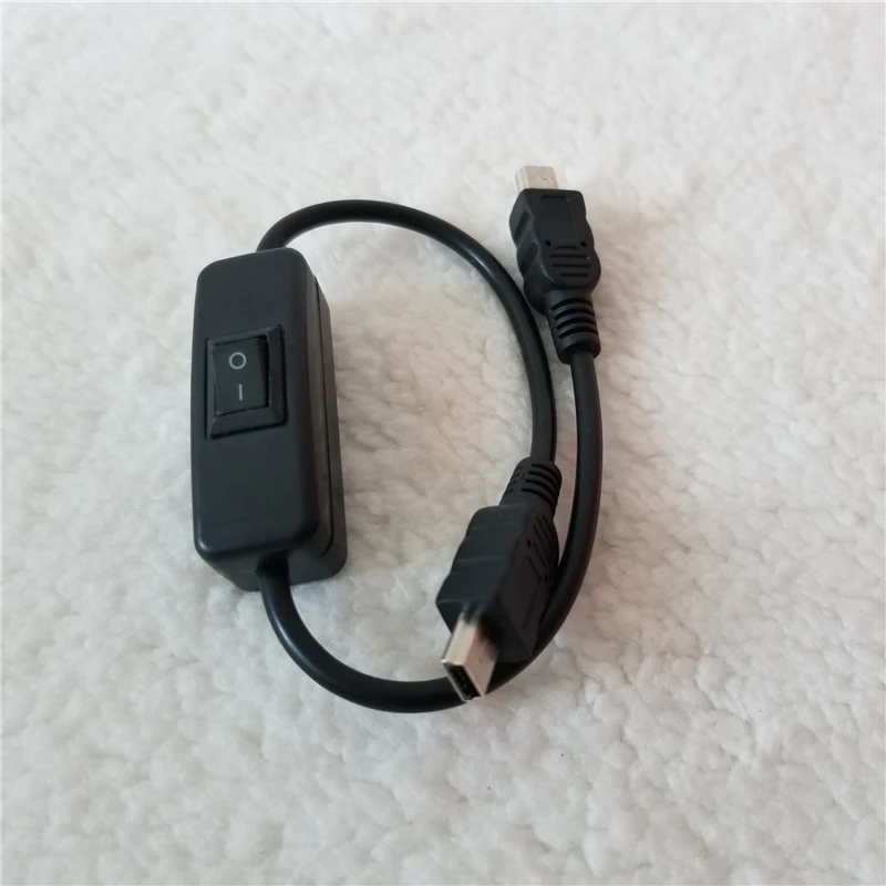 USB Mini B Male с переключателем ВКЛ ВЫКЛ Удлинительный кабель питания черного цвета| |