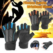 Тяжелая атлетика перчатки Гантели тяжелая атлетика упражнения нескользящий Воздухопроницаемый полупалец спортивные тренировочные перчатки
