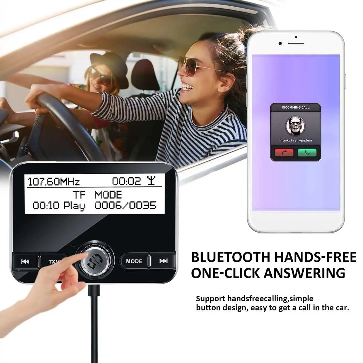 In Car DAB Radio Receiver Tuner USB Adapter Bluetooth FM Transmitter AUX Antenna LCD Display Digital Radio Portable Music Player In Car DAB Radio Receiver Tuner USB Adapter Bluetooth FM Transmitter AUX Antenna LCD Display Digital Radio Portable Music Player