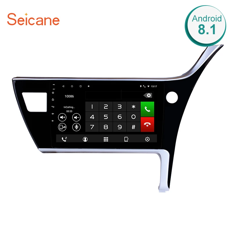 

Seicane 2Din 10.1" Android 7.1/8.1 GPS Car Radio For 2017 Toyota Corolla RHD Head Unit Multimedia Player Support RDS DVR Wifi