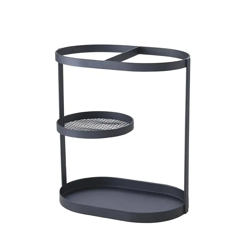 

Metal Umbrella Stand Black Fashion Wrought Iron Portable Storage Rack Finishing Household Holder Base Drip Tray Tools