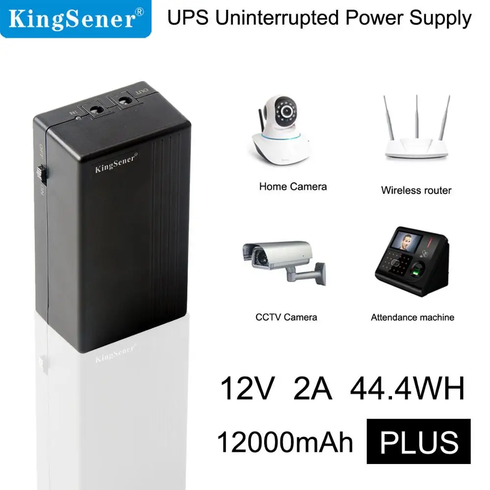 Kingsener 12V 2A 44,4 W UPS непрерывного Питание сигнализации Системы безопасности Камера маршрутизатор выделенного резервного Питание