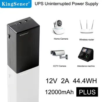 

Kingsener 12V 2A 44.4W UPS Uninterrupted Power Supply Alarm System Security Camera Router Dedicated Backup Power Supply