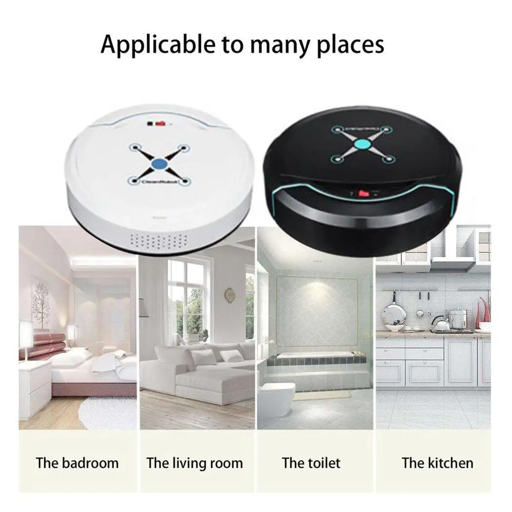 

Robotic Auto Floor Robot Sweeper Home Smart Cleaner Mini Cleaner Corners Vacuum Cleaner Dust Mop Microfiber Rechargeable