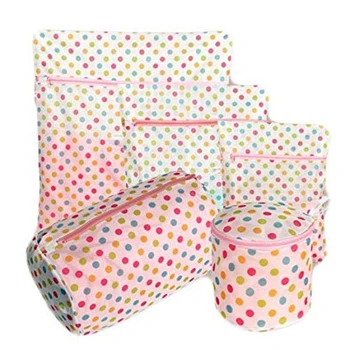 

Polyester Bags for Delicates Honeycomb Wash Bags Thicker with Refined Mesh Set of 5 for Garment, Blouse, Hosiery, Stocking, Unde