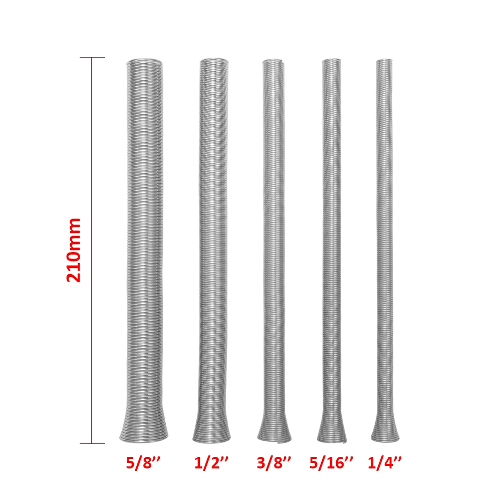 5 шт. инструмент стальная пружинная трубка набор изгибов 1/" 5/16" 3/" 1/2" 5/" соединительная трубка с пружиной Бендер для холодильника кондиционера