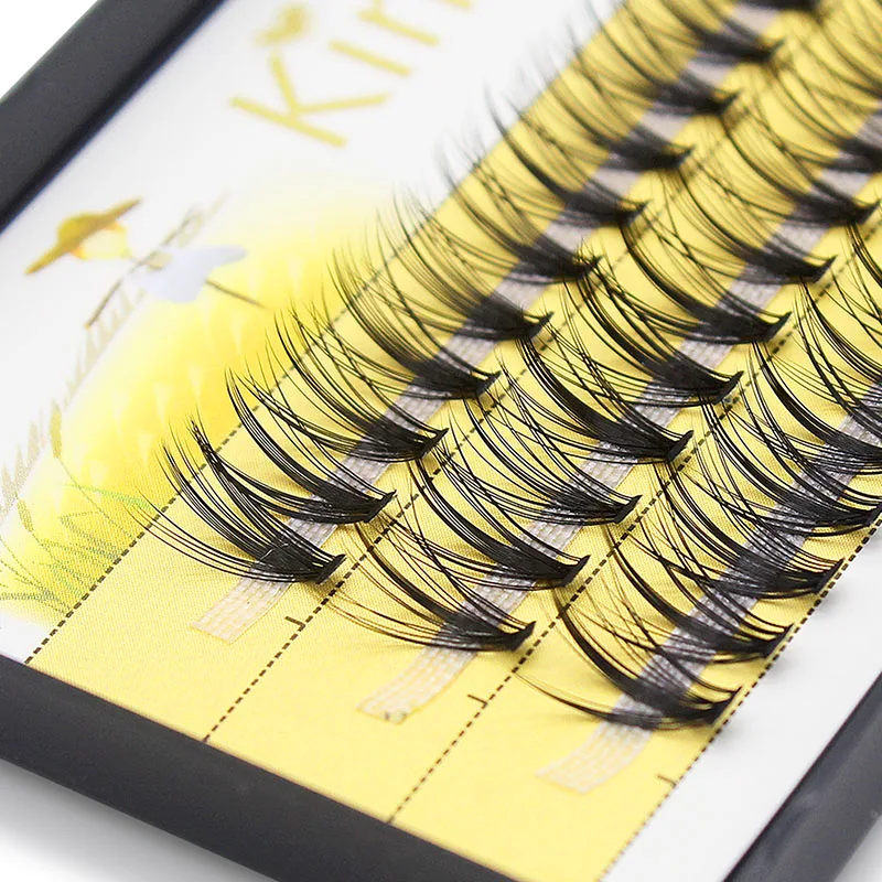 Kimcci Natural long Individual Cluster Eyelash Extension False Eyelashes 60 Bundles/Box Makeup 20D Mink Flare Lashes Cilia Cilio