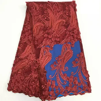 

Hot sale wonderful Appliqued small flowers and nice pattern party dress fabric with beads FAF1 Free Shipping Tulle Lace Fabric