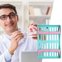 Стоматологическая пластиковая стойка для стерилизации хирургическая коробка Дезинфекция инструментов коробка для отбеливания зубов инструменты Чистка зубных протезов Коробка