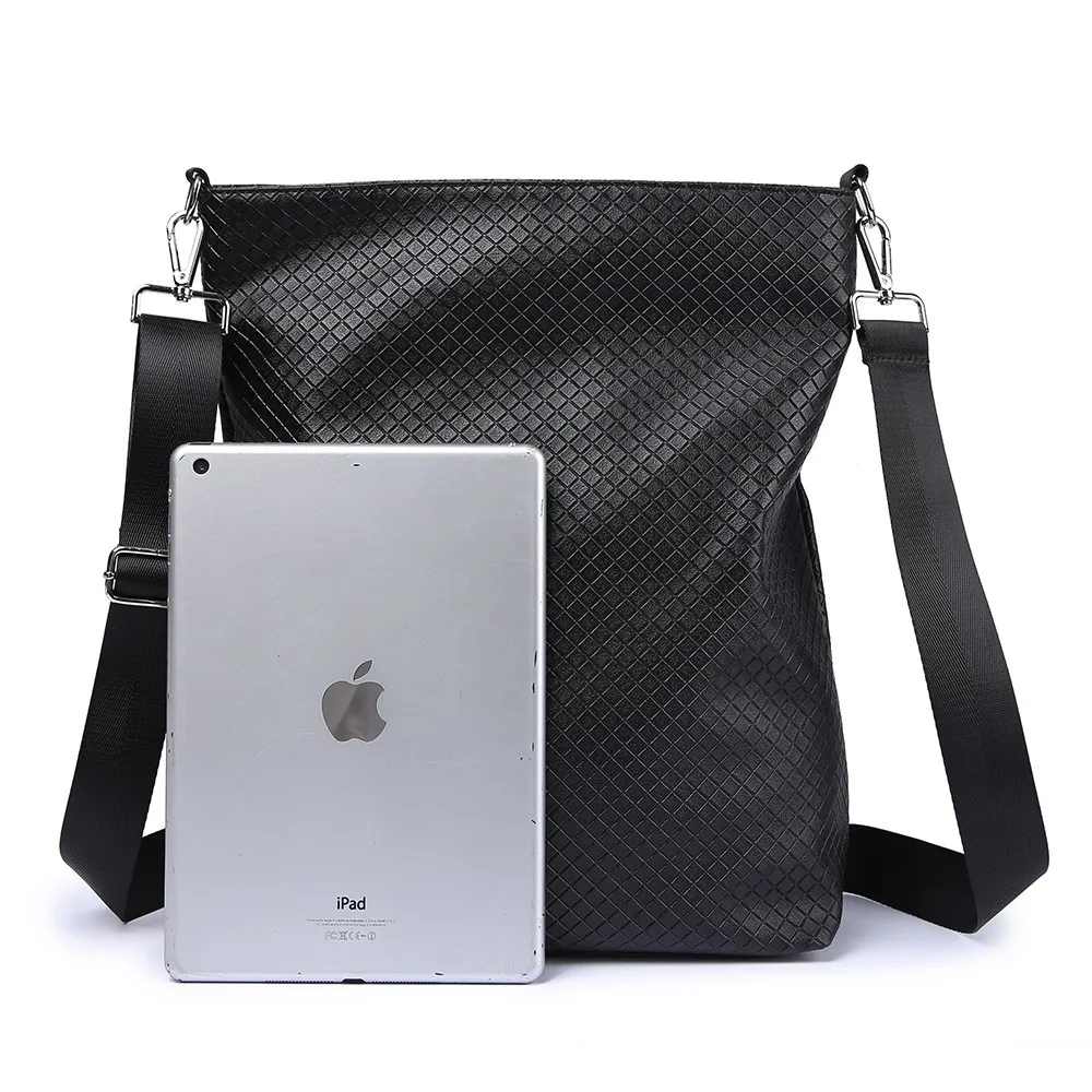 Crossbody كيس حفاضات للطفل الرعاية أسود منقوشة كبير قدرة حقيبة ساعي الحفاض تغيير أنيق حفاضات حقيبة حقيبة عربة أطفال