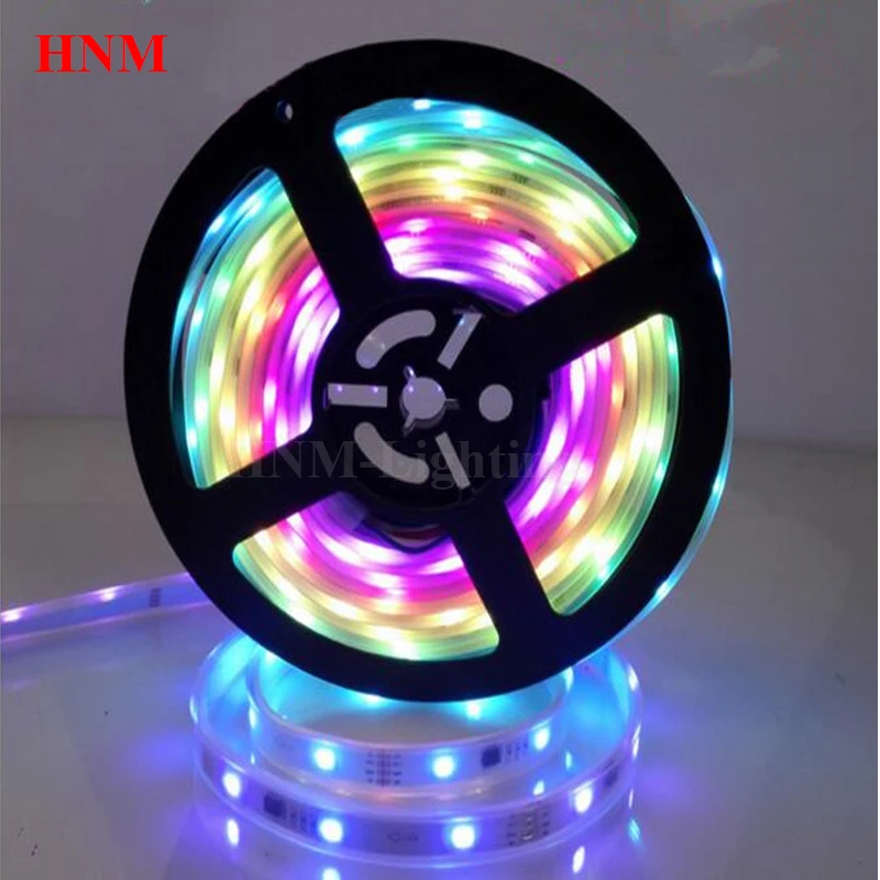 

5M 30LEDs/m WS2818 LED Strip RGB 5050 SMD Digital Pixel TV Light 12V Flexible Tape Lamp,White/Black PCB,IP20/IP65/IP67