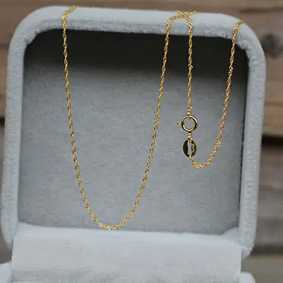 Au750 Pure Fine 18k Yellow Gold 1mm W 