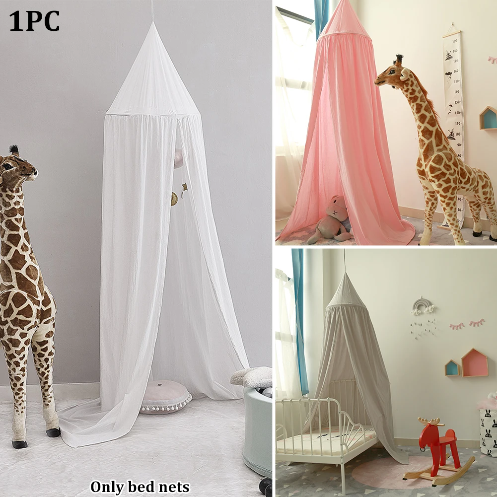 

Bed Canopy Decoration Curtain Hem Baby Kit Universal Dome Tent Cotton Hanging Game Mosquito Net Dressing Children Bedroom Kids