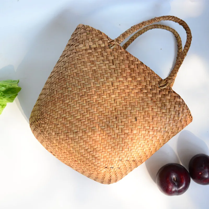 Mini Minimalist Straw Bag Simple Round Straw Bag, Mini Woven