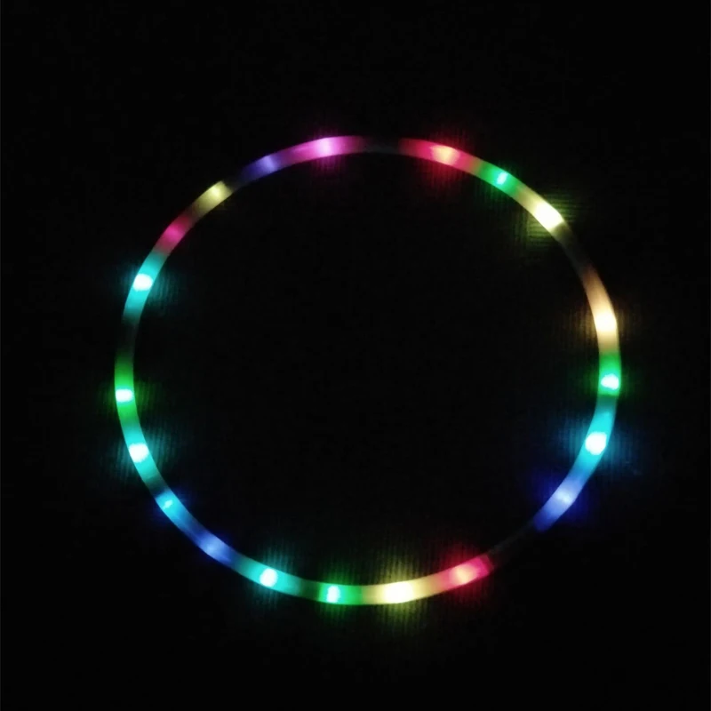 Billige LED Bunte Fitness Kreis Darstellende kunst Bauch Fett Verlust Licht Fitness Crossfit Faltbare Sport Hoop Gym Fitness Ausrüstungen