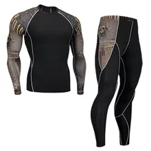 Мужские s спортивные рубашки Рашгард Беговая футболка мужские быстросохнущие наборы Одежда для фитнеса и спортзала колготки спортивный костюм для бодибилдинга беговой плотный