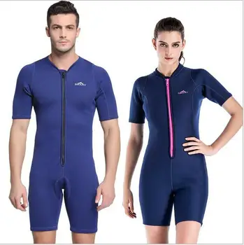 

Sweethearts Outfit Diving Suit Prevent Jellyfish Men Women Short Sleeve Swimsuit 2mm Uv Protection Snorkeling Bathing Surf S761