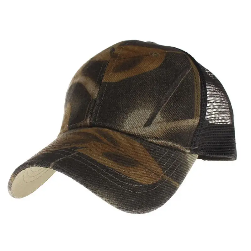 Летняя шляпа камуфляжная сетка Кепка дышащая Бейсбольная Snapback хип хоп для мужчин