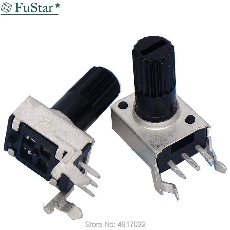 10pcs RV09 horizontal 12.5 milímetros Eixo 50 10 5K K K 100K 0932 ...