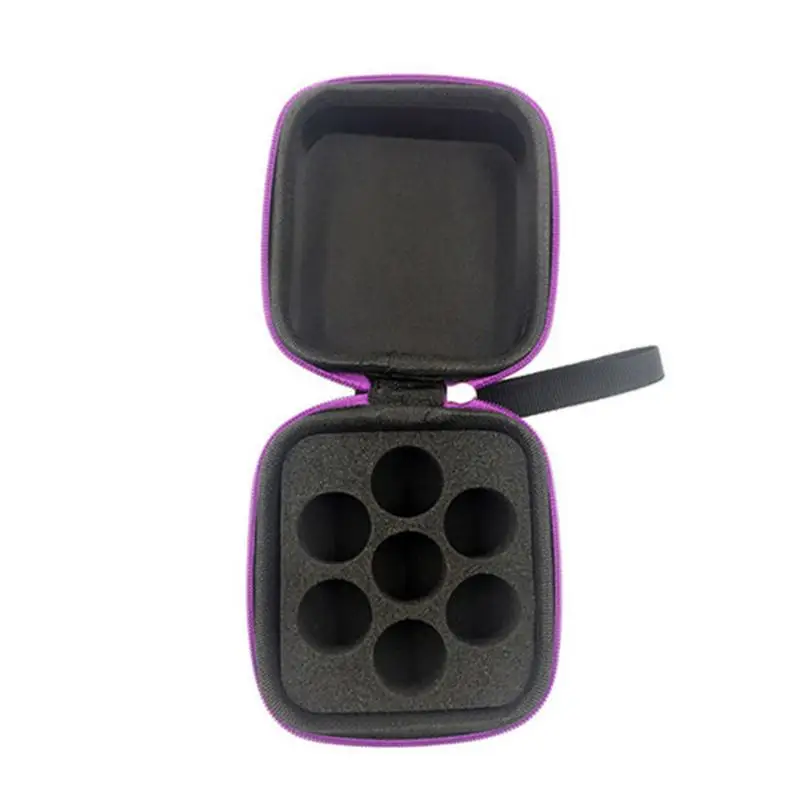 7 مقصورات 5 ML زيت طبيعي حقيبة حمل حامل حالة النساء الأيدي التجميل حقيبة مستحضرات تجميل النفط زجاجة المنظم حقيبة التخزين