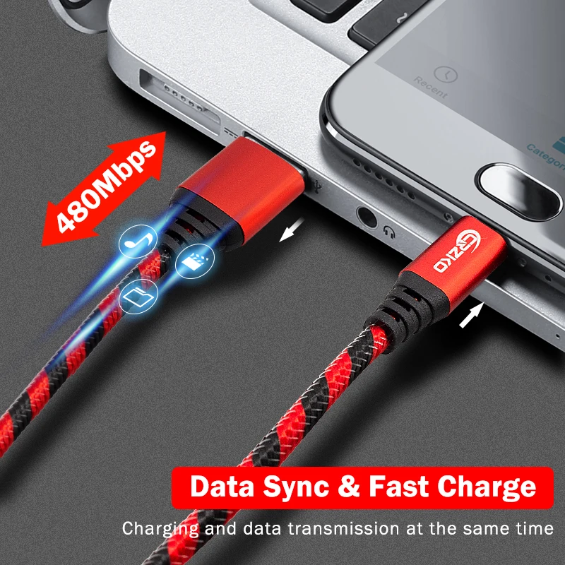 USB кабель типа C в нейлоновой оплетке Summerfish 1 м 2 3 для быстрой зарядки и