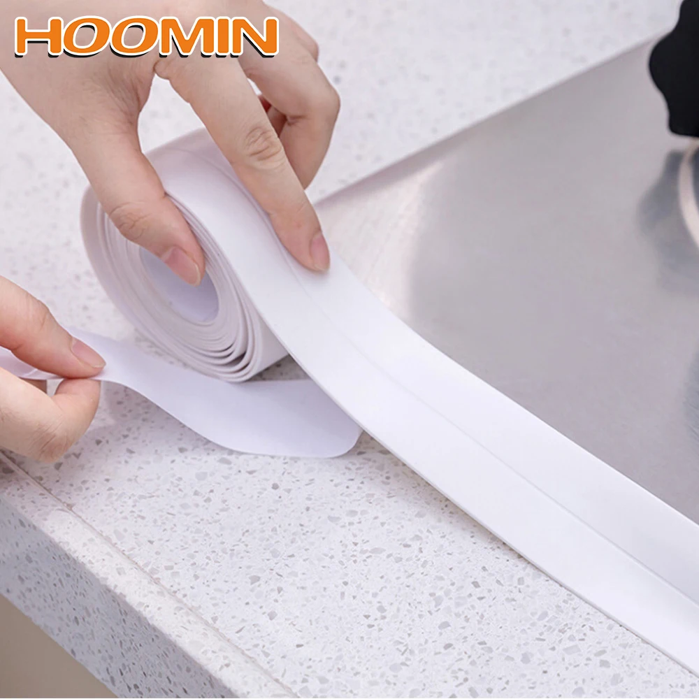 

HOOMIN PVC Waterproof Kitchen Bathroom Wall Sealing Tape Mildew Tape Adhesive Tile Crack Repair