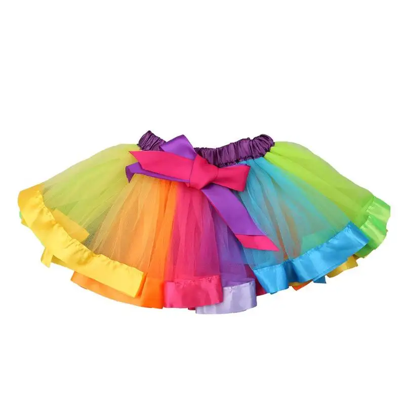 

Colorful Casual Girls Baby Children Rainbow Ballet Dance Ruffle Tutu Skirt Baby Girls Cute Skirt Princess Skirt Dancing Outfits