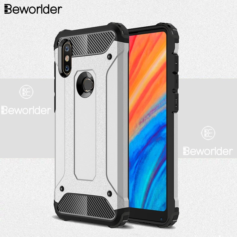 Beworlder For Xiaomi Mi Mix 2S Case Heat Dispatching Dual Layers TPU And PC Armor Exquisite Cover |