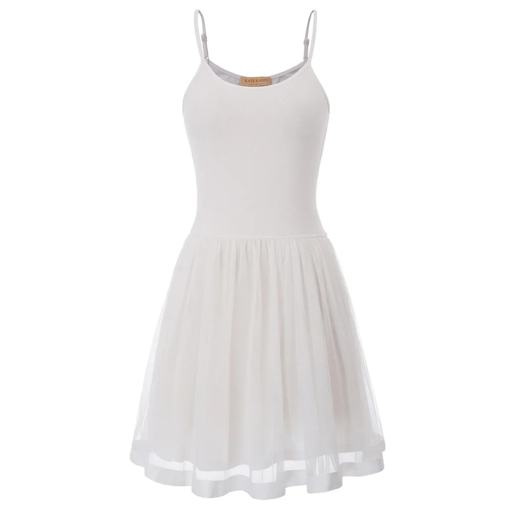 

Sexy Women's Dresses Comfy Spaghetti Strap Cotton Tulle Netting Cami Women Dress