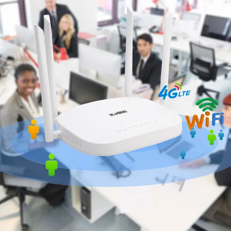 

Wireless Router WiFi Router 4G CPE 300Mbps Wifi Routers 4G LTE CPE Mobile Router with LAN Port Support SIM card Portable
