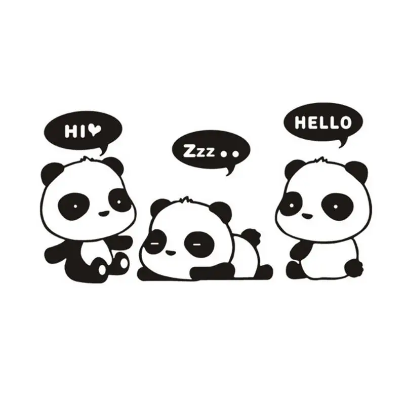 

2019 Top quality Funny Car Sticker Cute Reflective Cartoon Cute Panda Car Stickers For Motorcycle Vw Ford car accessories