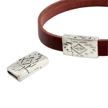 AaaZee 3 комплекта Магнитная застежка и застежка для изготовления браслета плоский кожаный браслет конец для 10x2 мм плоская кожа MT680