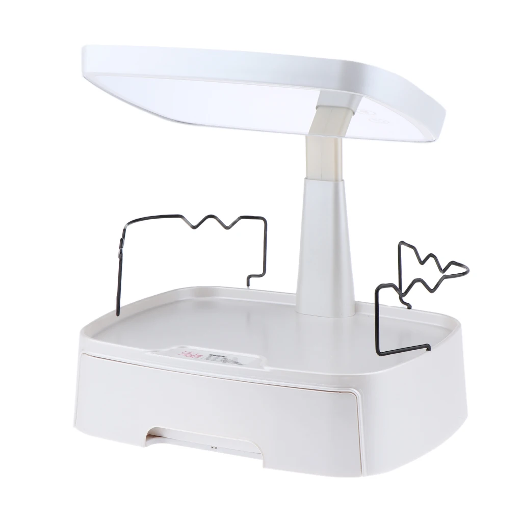 

Adjustable LED Makeup Mirror with Lights Storage Drawer Jewelry Display Hook