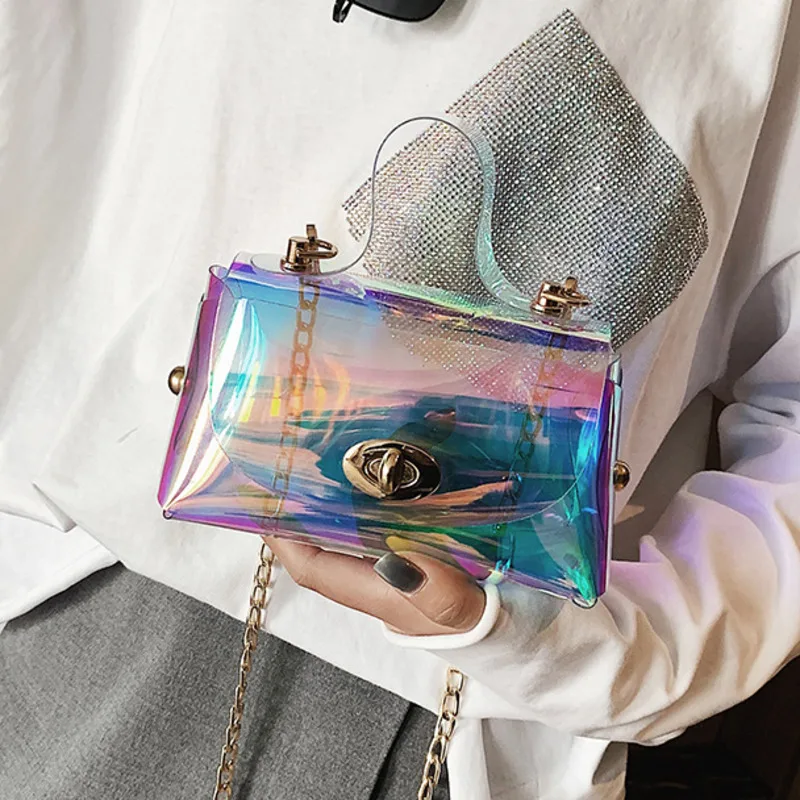 

Summer Transparent Jelly Bag Crossbody Bags Women 2019 High Quality PVC Luxury Handbags Designer Ladies Beach Clear Shoulder Bag