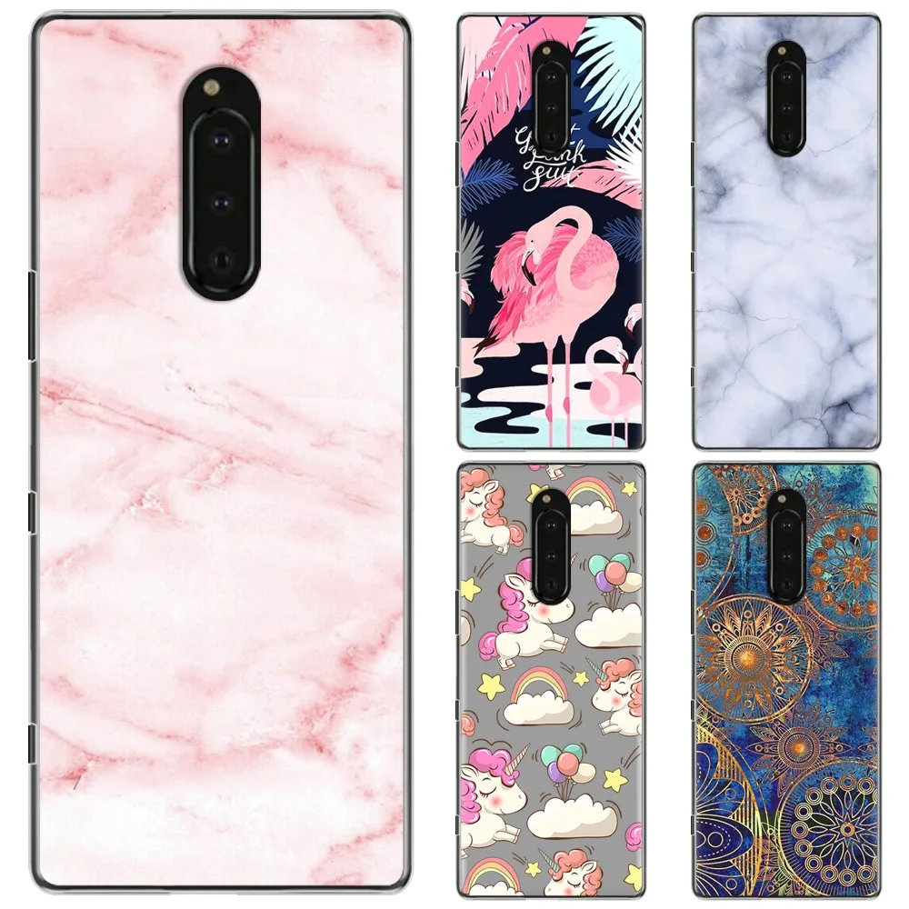 

Soft Phone Case For Sony Xperia XZ4 / SONY Xperia 1 Colorful Design High Quality Painted TPU Silicone Cover