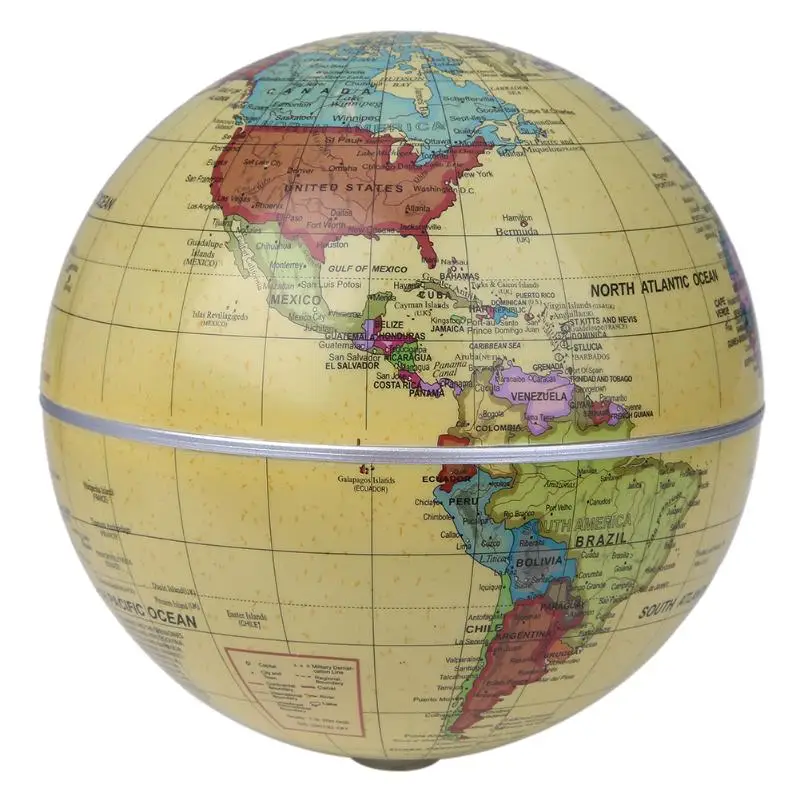 

VODOOL 5.5 inch Global Solar Powered Auto SpinningWorld Globes Self Rotating Globe Model Teaching Resources Geography Stationery