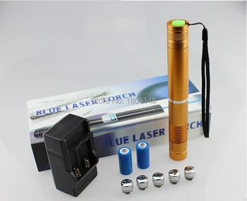 

Powerful Military Blue Laser Pointer 100000m 100W 450nm Flashlight Burn Match Cigar Cutting Paper Plastic/Dry Wood+Gift Box