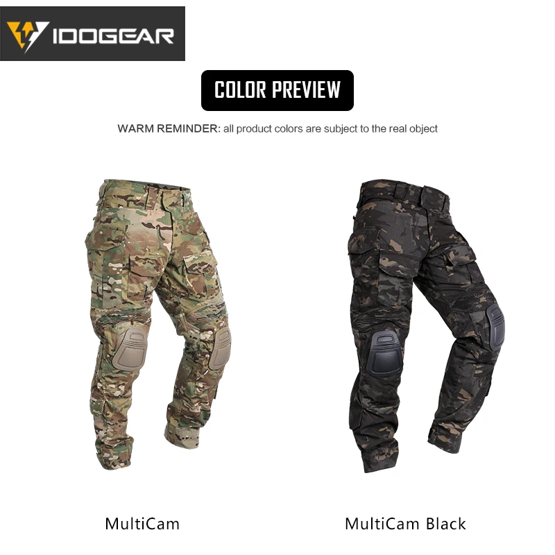 IDOGEAR G3 армейские брюки с наколенниками страйкбол тактические Мультикам CP gen3