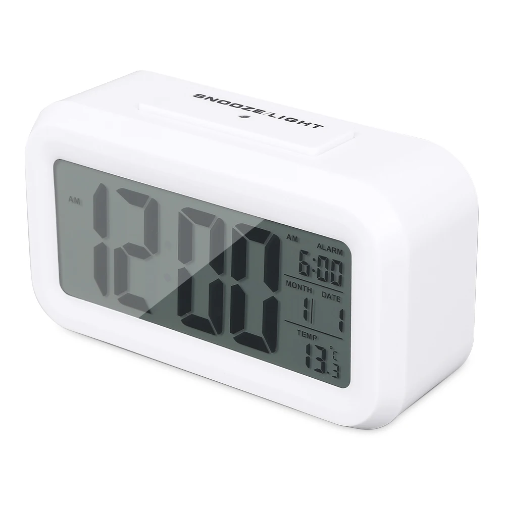 

Large LCD Display Digital Alarm Clock Battery Operated Alarm Clock Electronic Digital Alarm Clocks With Snooze Backlight Night