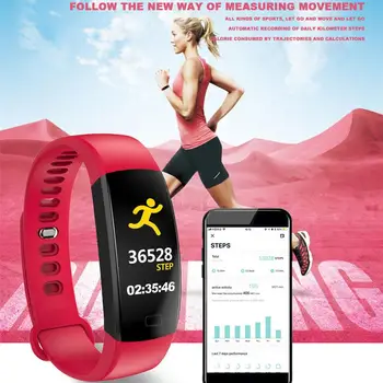

F64HR Smart Band 0.96 Inch Step Counting Heart Rate Monitoring Blood Oxygen Monitoring Information Notification Smart Bracelet