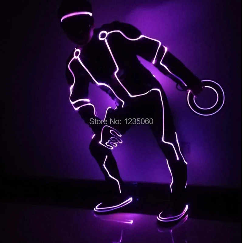 

DMX Control led Tron suits dance costume / Color change LED Suits / LED Robot