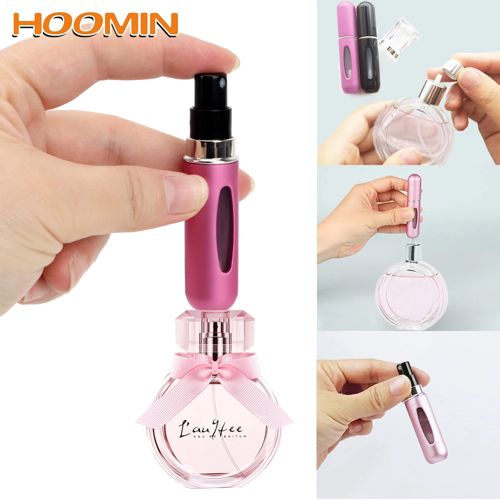 

5ml Cosmetic Container Spray Atomizer Aluminum Mini Jar Home Storage Refillable Portable Organization Perfume Spray Bottle