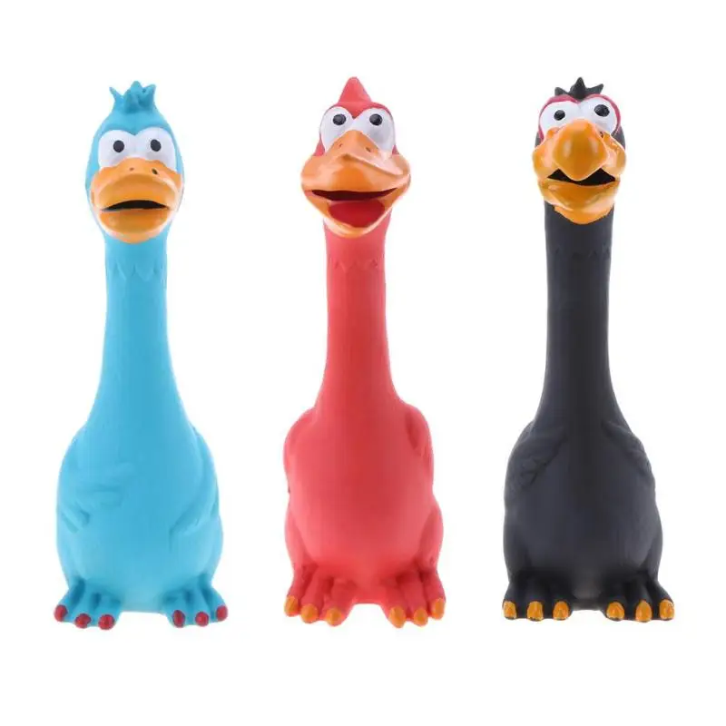 

1PC Screaming Squeaky Chicken 2019 Funny Toy For Dogs Puppy Rubber Toy For Dogs Latex Squeak Squeaker Chew Training Products