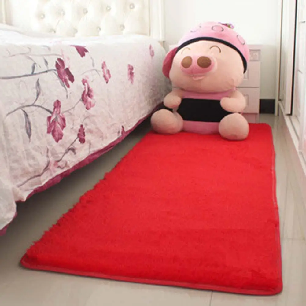 Горячие пушистые коврики анти-скидинг мохнатый ковер столовая коврик, напольный ковер красный коврики с ворсом ворсистые коврики