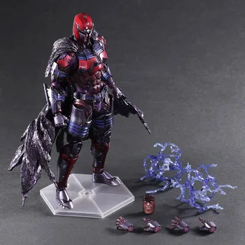 

27cm Play Arts Kai Magneto Figure Erik Lehnsher Max Eisenhardt X Men X-MEN Play Art KAI PVC Action Figure Doll Toy