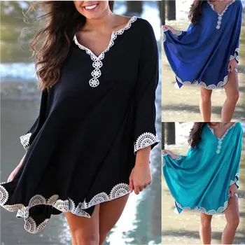 

P&j 2019 Cotton Long Beach Dress Beach Coverups for Women Pareo de Plage Swimsuit Cover up Beach Sarongs Swimwear Kaftan Beach