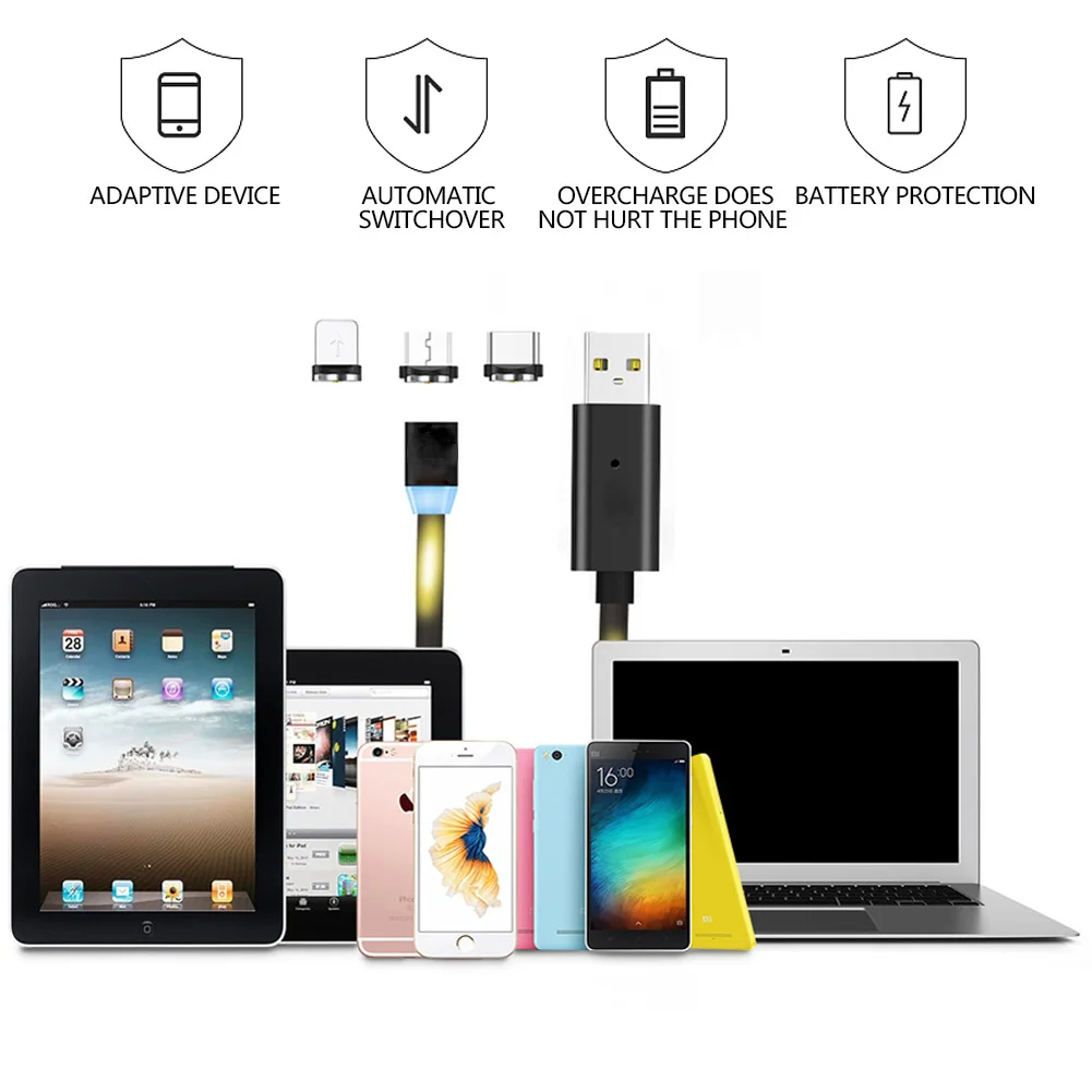 Тип C LED USB для Huawei P30 Pro Синхронизация данных световая вспышка танцевальный кабель